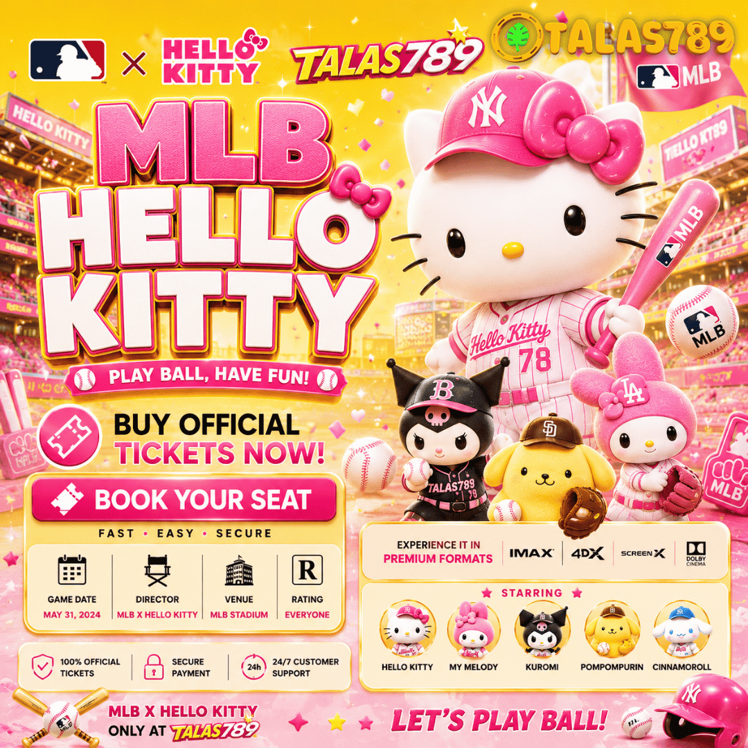 Hello Kitty Dodgers Plush official banner - TALAS789 Store